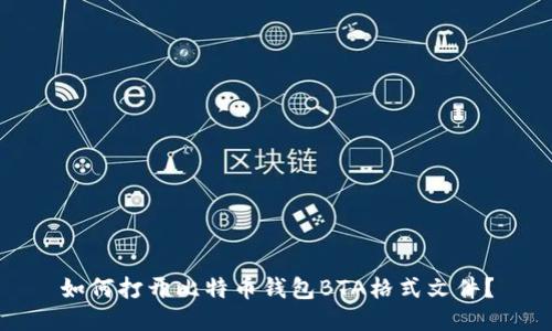 如何打开比特币钱包BTA格式文件？